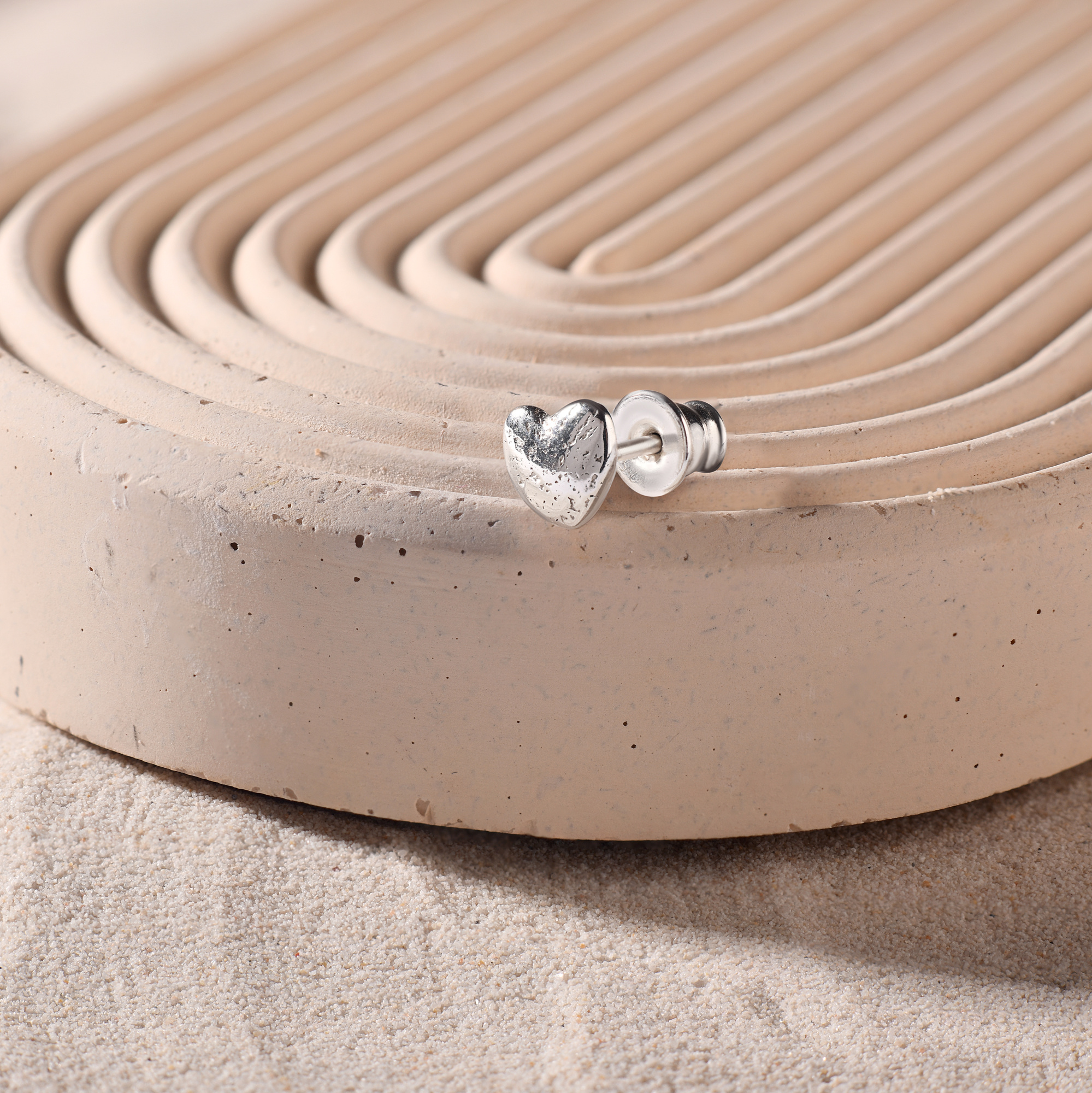 INFANTA Моносерьга-пусет Sasso Сердце серебро