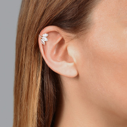 URBAN ISLAND кафф Fianit Three Leaves | Smoky