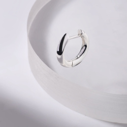 INFANTA Моносерьга Треугольник - Круг серебро