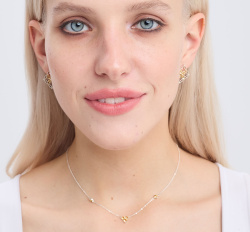 INFANTA Чокер Principessa Trifoglio piccolo с цитринами в серебре