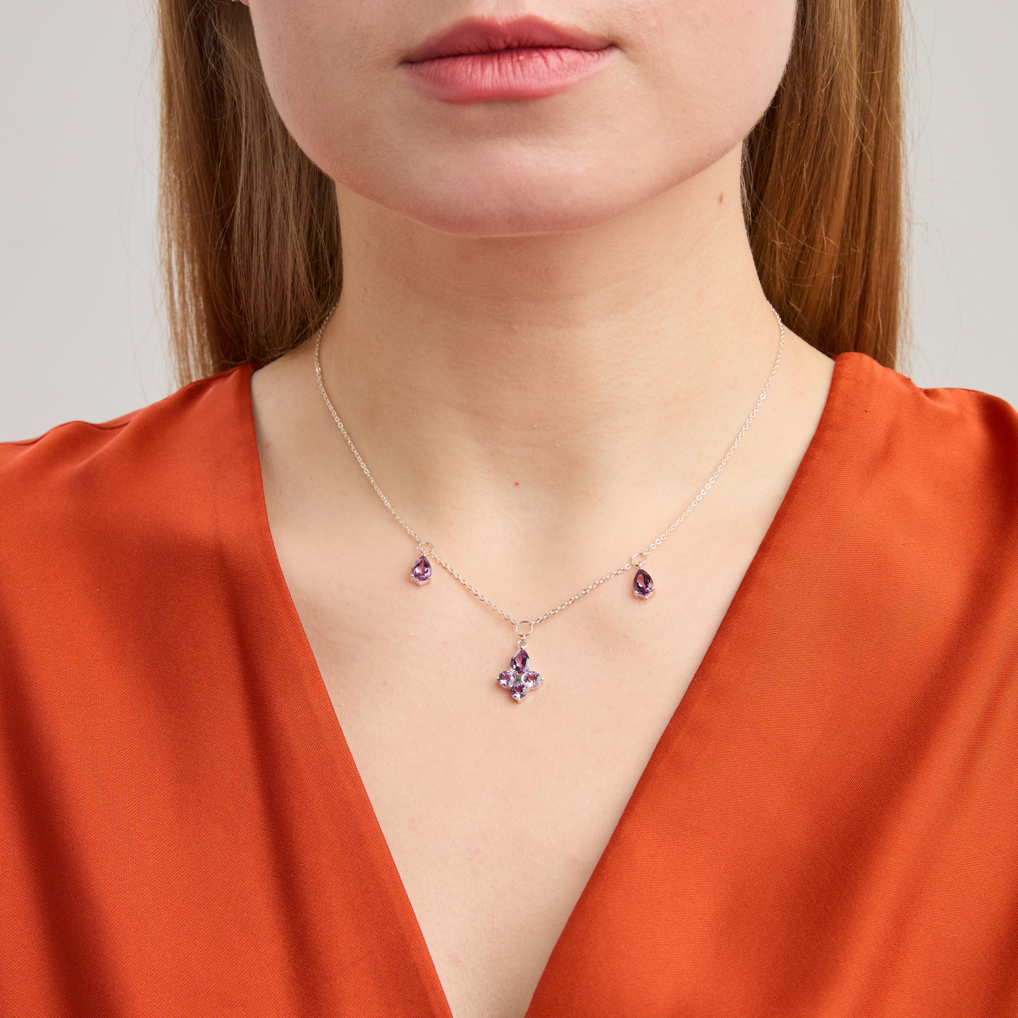 INFANTA Чокер Principessa Giglio с аметистами