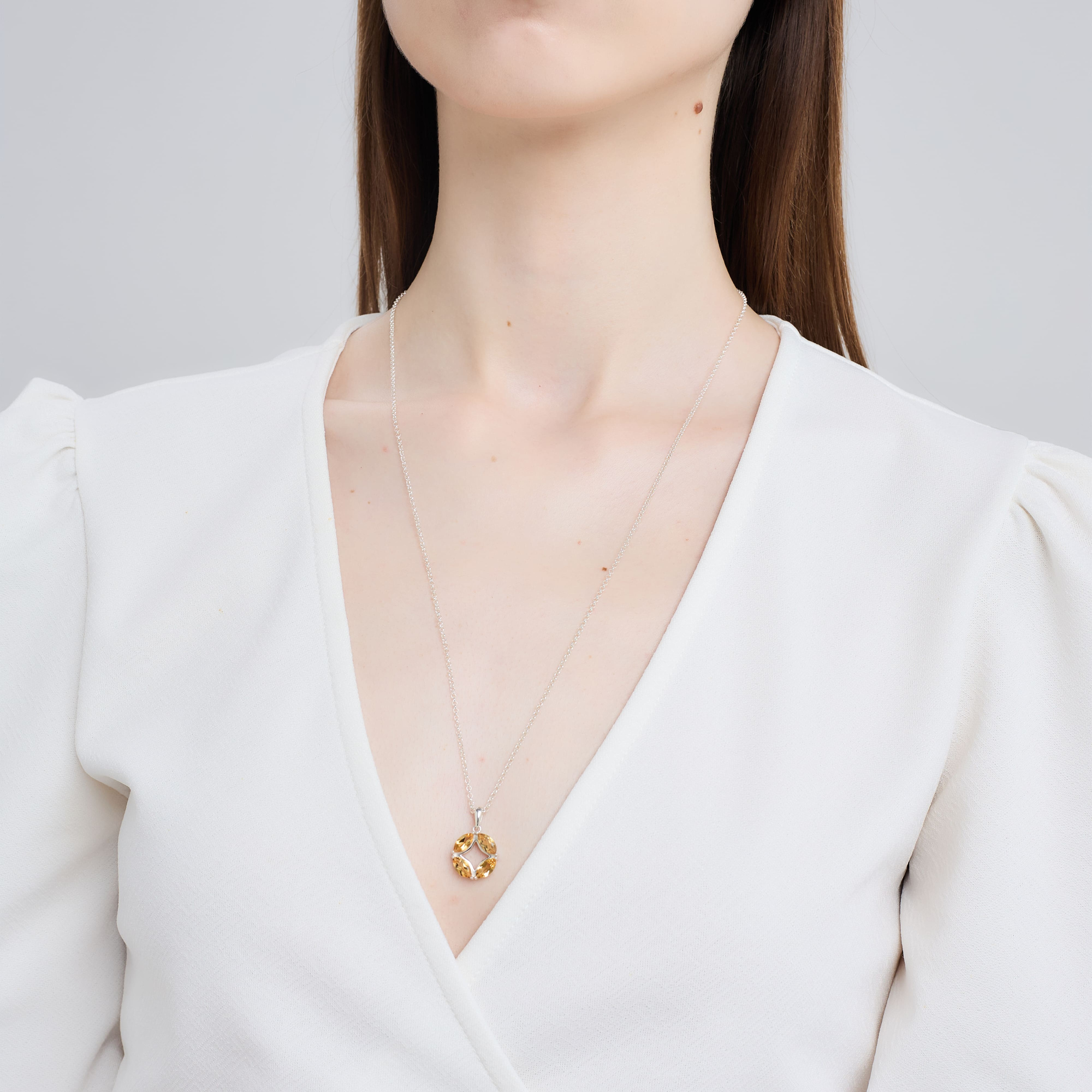 INFANTA Кулон Principessa Marchese Grande с цитринами в серебре