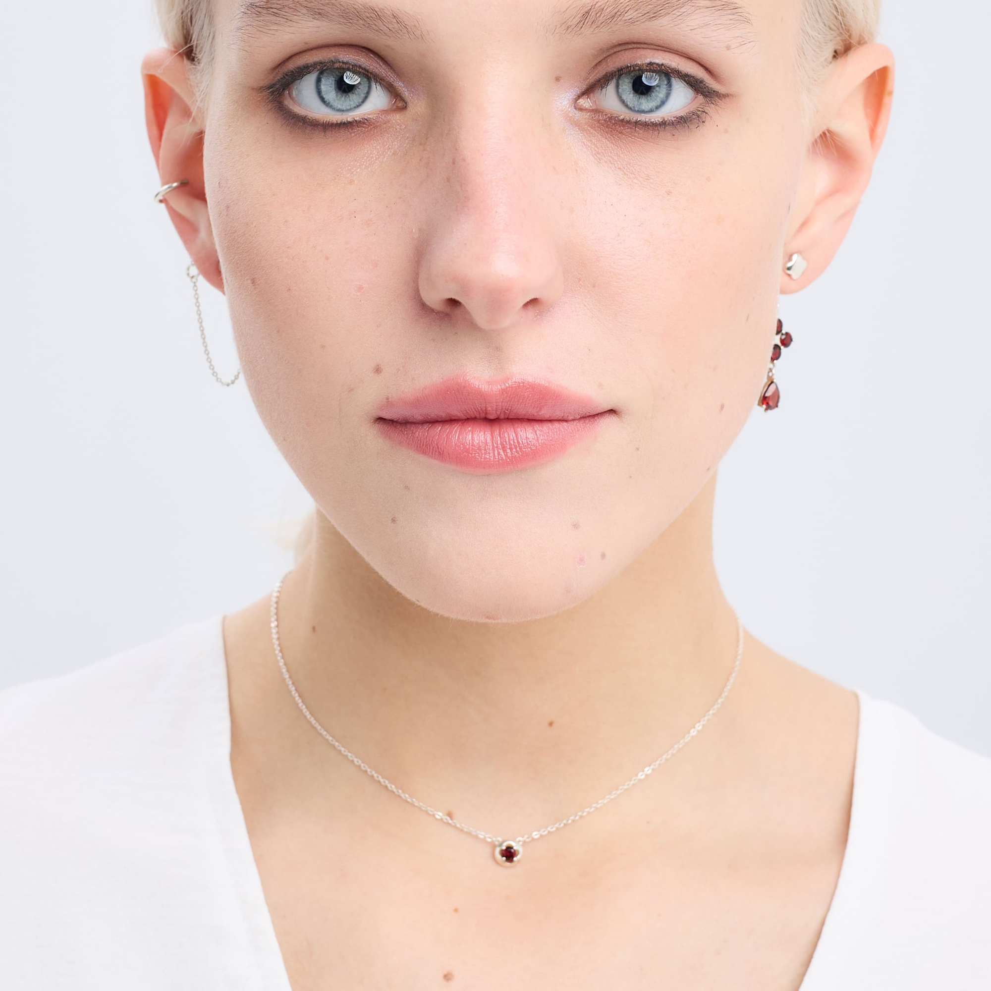 INFANTA Чокер Principessa Cerchio с гранатом в серебре