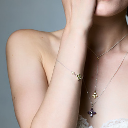 INFANTA Браслет Principessa Asimmetrico с хризолитами