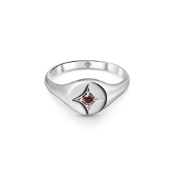 INFANTA Кольцо печатка Principessa Sigillo с гранатом