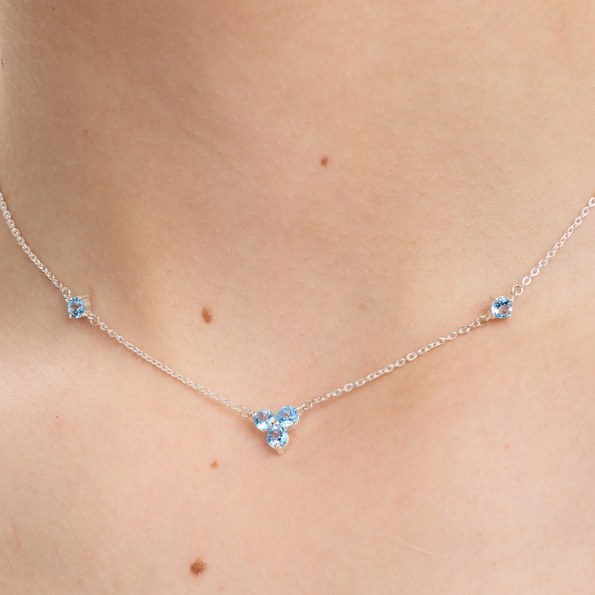 INFANTA Чокер Principessa Trifoglio piccolo с топазами в серебре