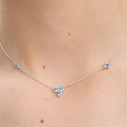 INFANTA Чокер Principessa Trifoglio piccolo с топазами в серебре