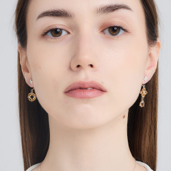 INFANTA Джекет для пусет малый Principessa для серег с цитринами маркиз в серебре