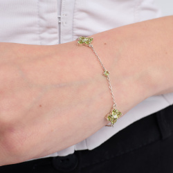INFANTA Браслет Principessa Quadrifoglio с хризолитами