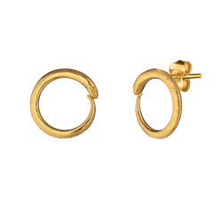 MS. MARBLE серьги-пусеты Meditation позолота