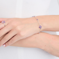 INFANTA Браслет Principessa Quadrifoglio с аметистами