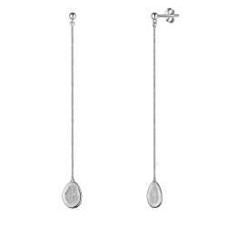 MS. MARBLE серьги Insight long серебро