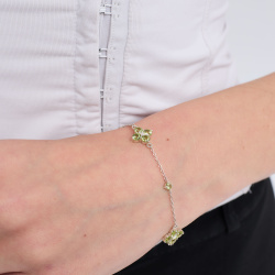 INFANTA Браслет Principessa Quadrifoglio с хризолитами