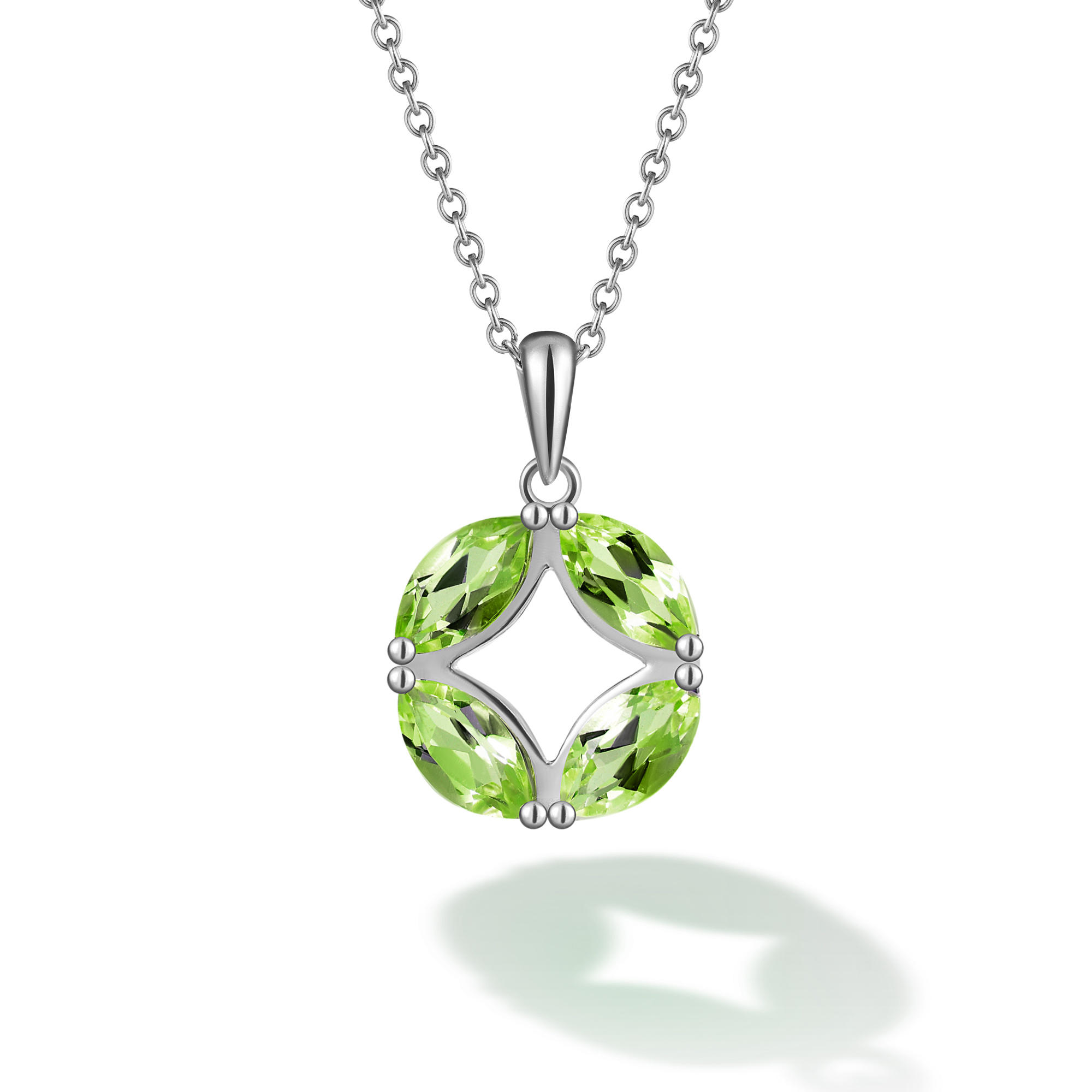 INFANTA Кулон Principessa Marchese Grande с хризолитами в серебре