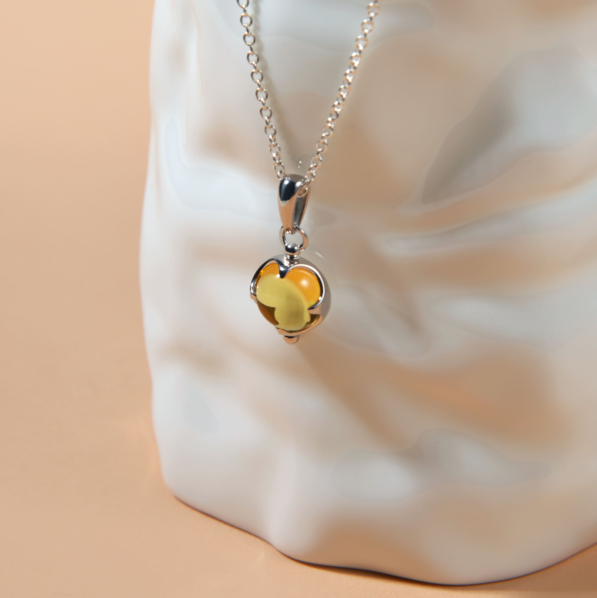 INFANTA Кулон FRONT 8 Белое Золото 585 - Цитрин