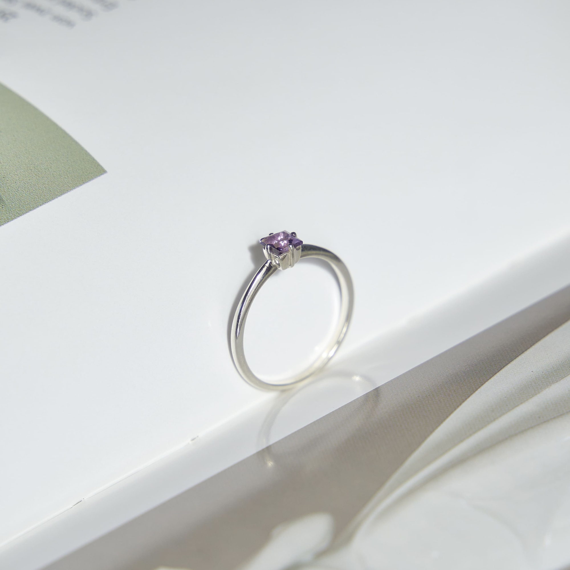 INFANTA Кольцо Principessa Punto с аметистом в серебре