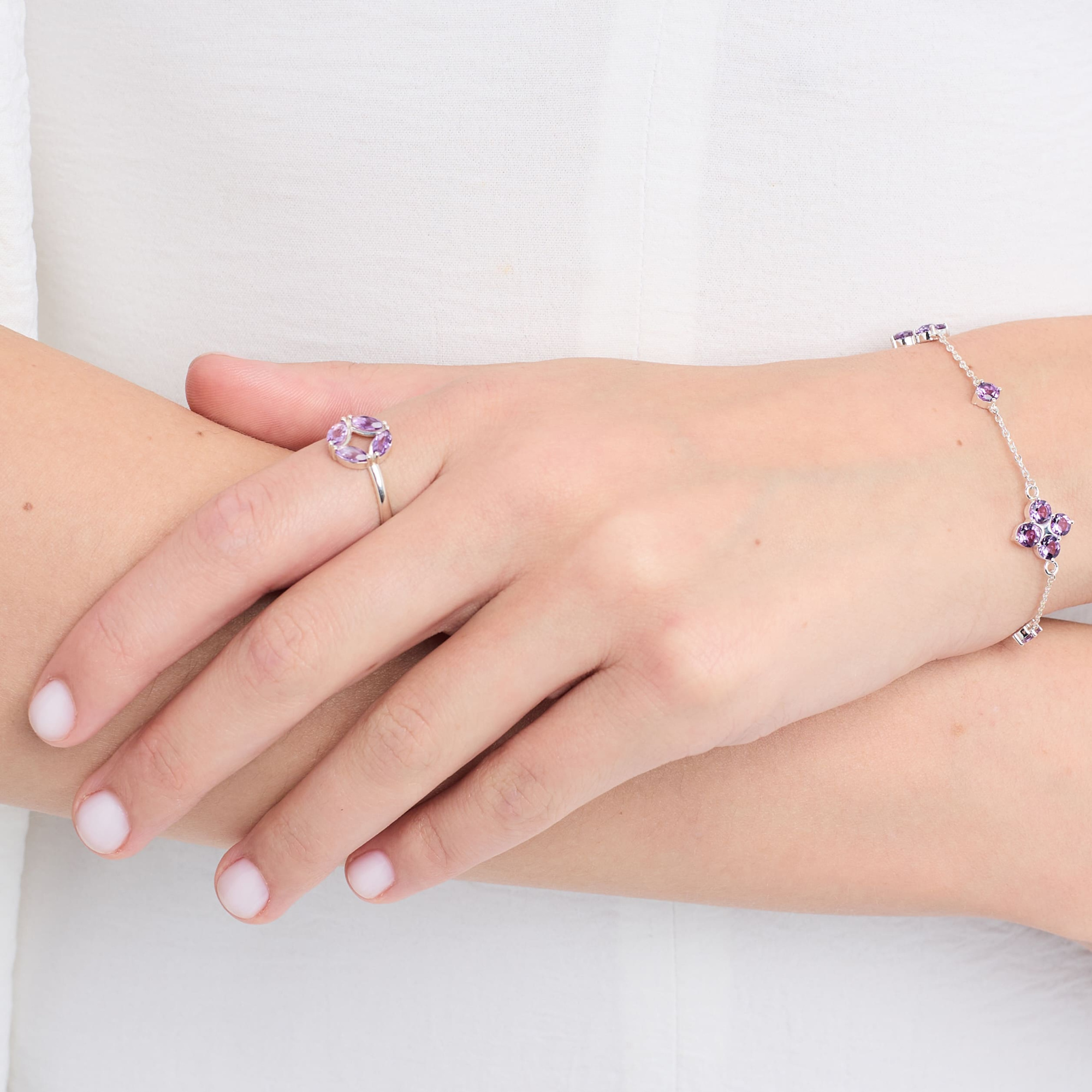 INFANTA Браслет Principessa Quadrifoglio с аметистами