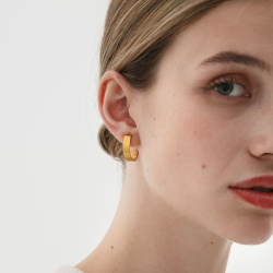 EKATERINA TOLSTAYA Серьга Полукруг базовая, позолота