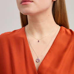 INFANTA Кулон Principessa Marchese Grande с аметистами в серебре