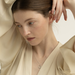 Комплект классических серег и кулон