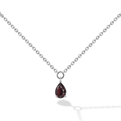 INFANTA Чокер Principessa Goccia с гранатом в серебре