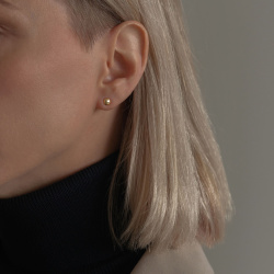 INFANTA Серьги гвоздики Lente piccola позолота