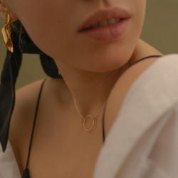 MS. MARBLE подвеска-чокер Karma позолота