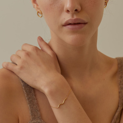 MS. MARBLE серьги-пусеты Meditation позолота