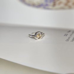 INFANTA Кафф с камнем Cerchio с цитрином в серебре