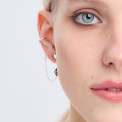 INFANTA Джекет для серег с цепочкой Principessa с гранатами