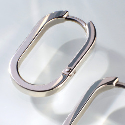 INFANTA Серьги овальные Base 8 на 16 серебро