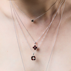 INFANTA Кулон Маркизы Principessa Marchese с гранатами в серебре