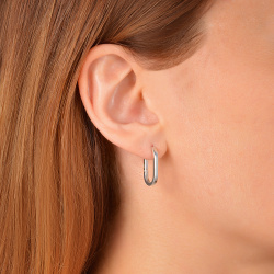 INFANTA Серьги овальные Base 8 на 16 серебро