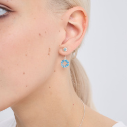 INFANTA Джекет для пусет малый Principessa для серег с топазами маркиз в серебре