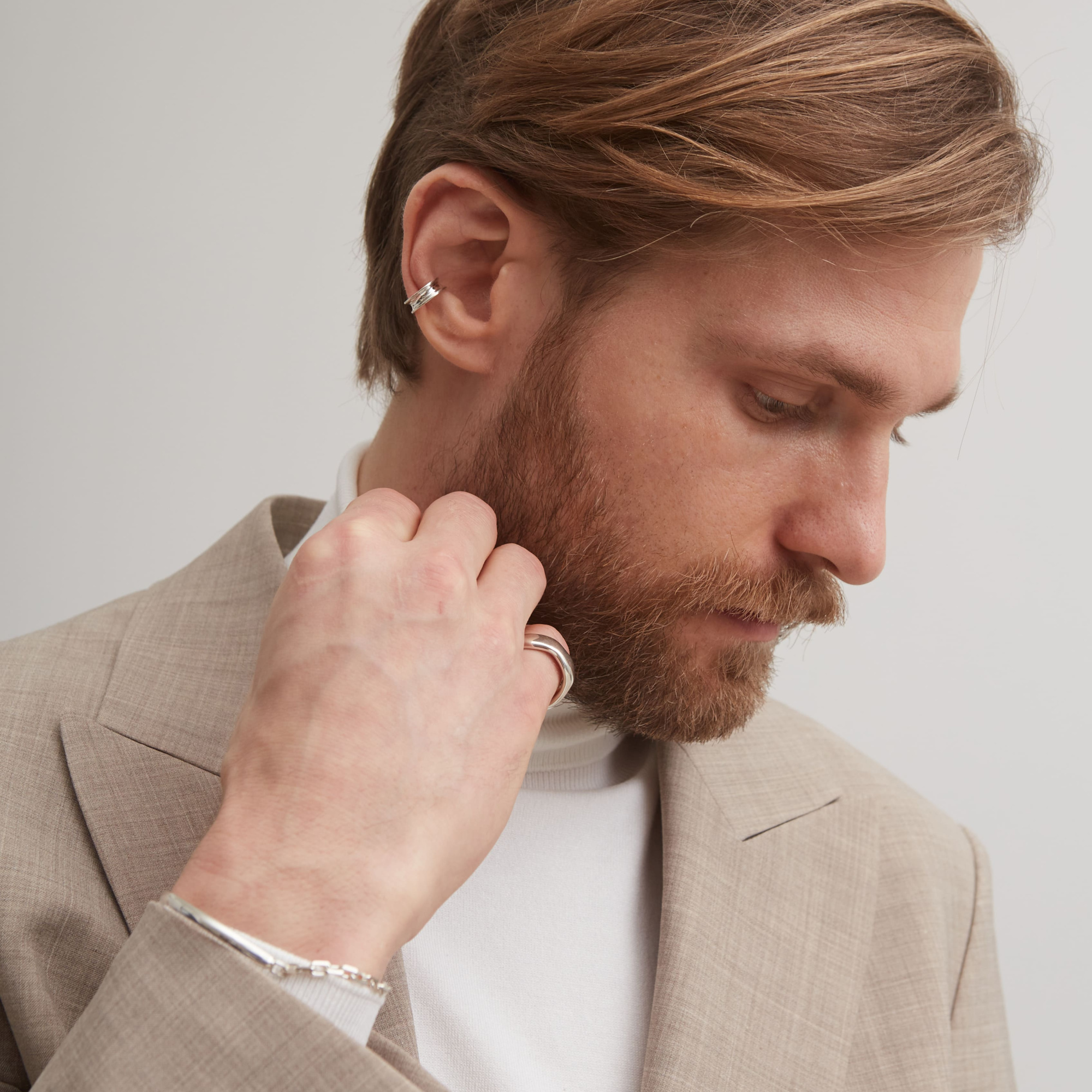 INFANTA Кафф Fosso Ров серебро