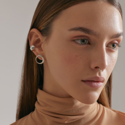 INFANTA Моносерьга Aureola серебро