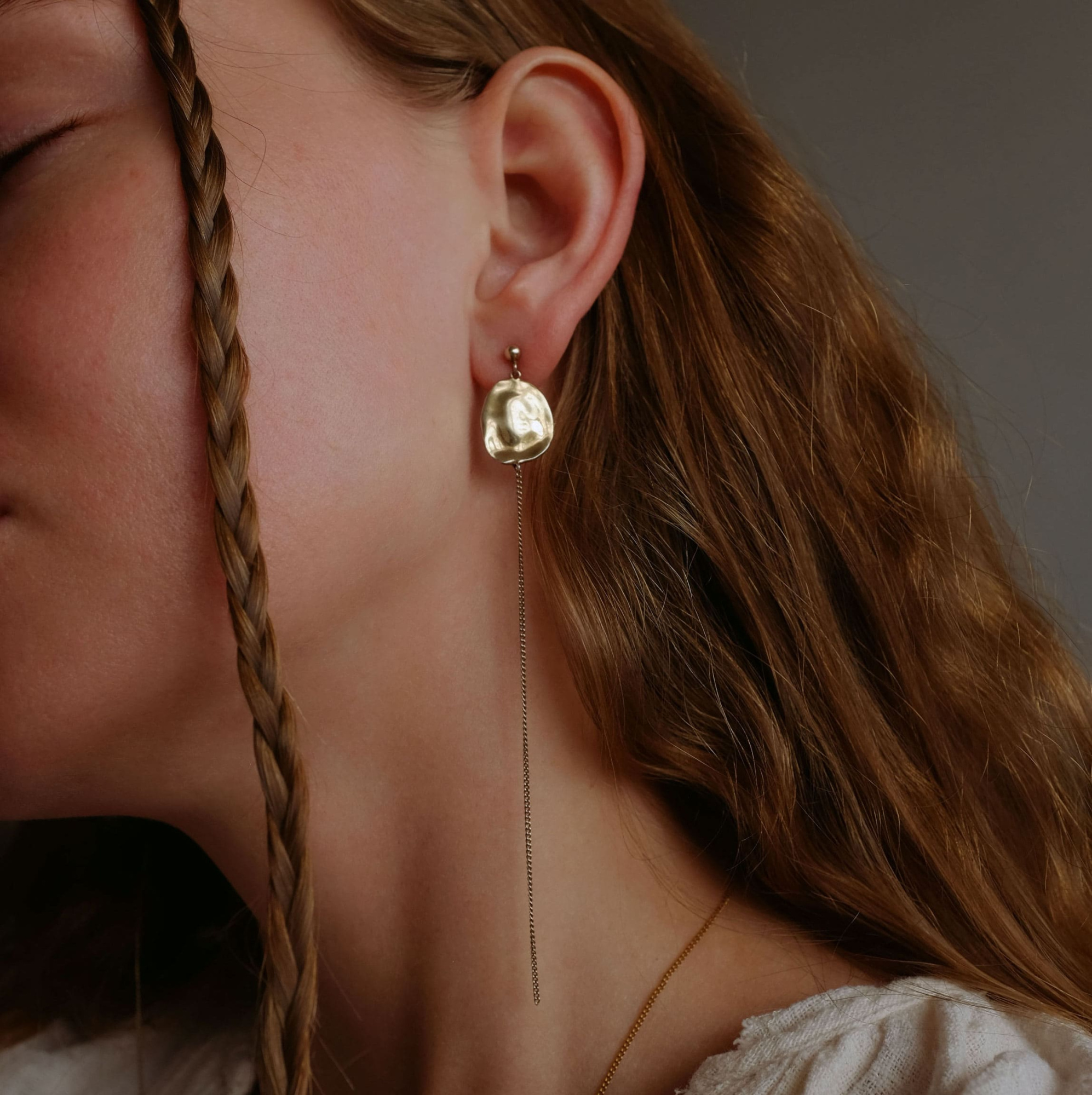 MS. MARBLE серьги Legacy long позолота