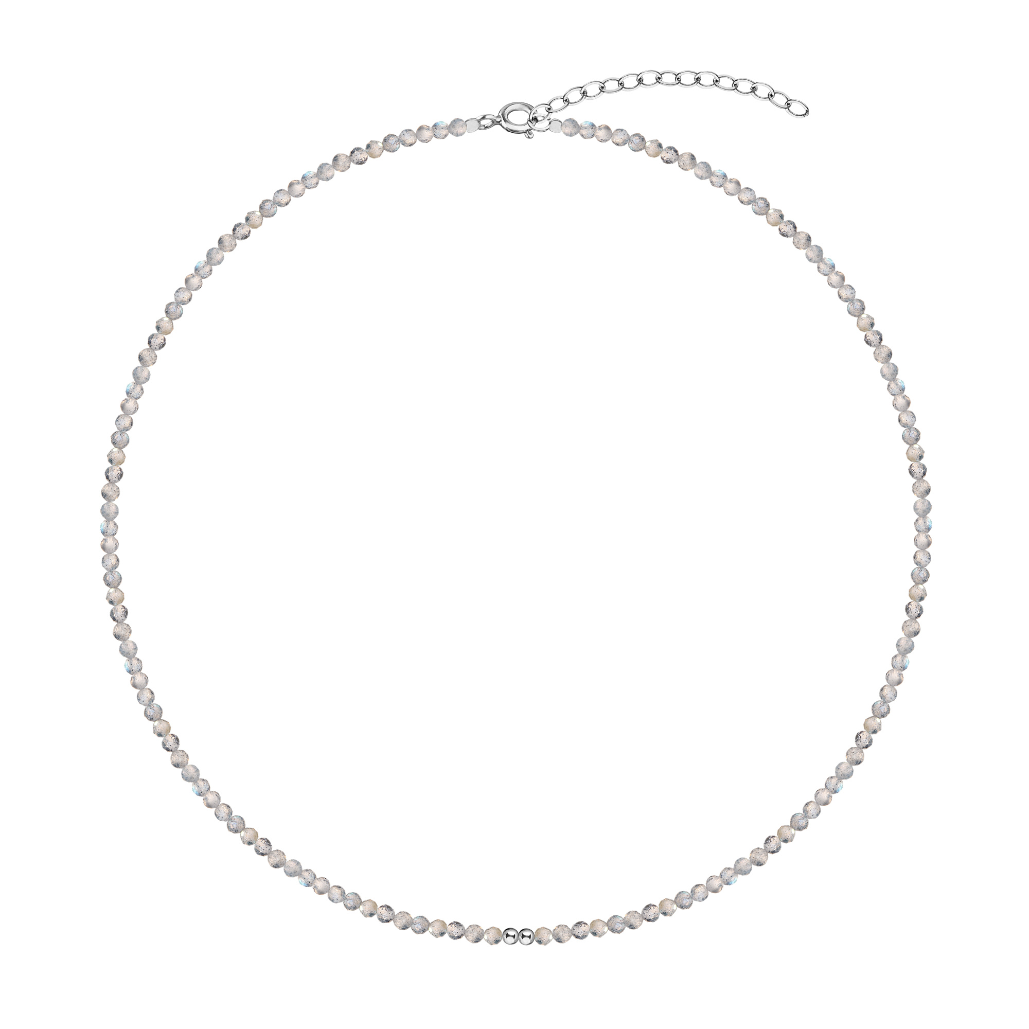 MS. MARBLE Чокер с лабрадоритом серебро