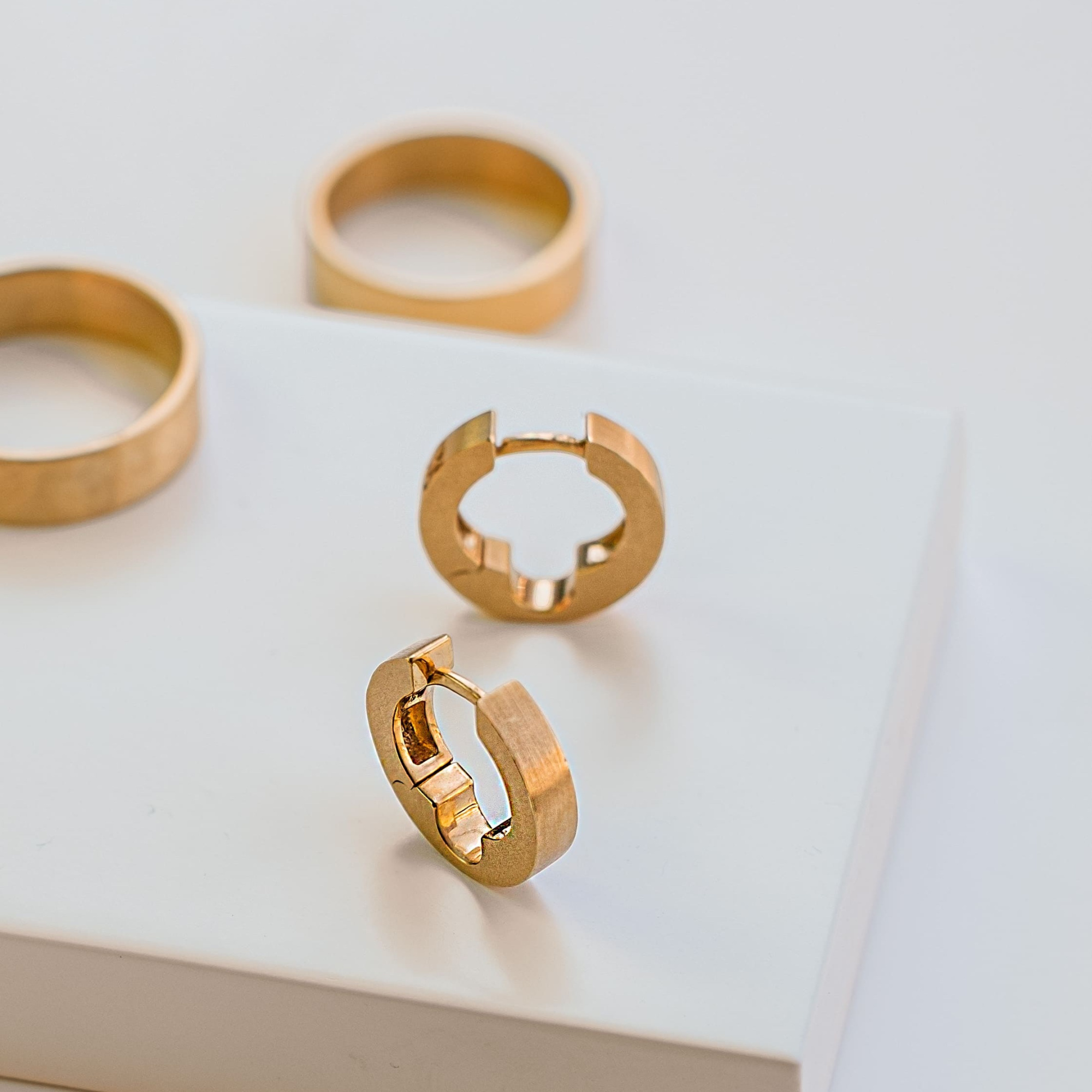 EKATERINA TOLSTAYA Серьги Замочки Сатин, позолота