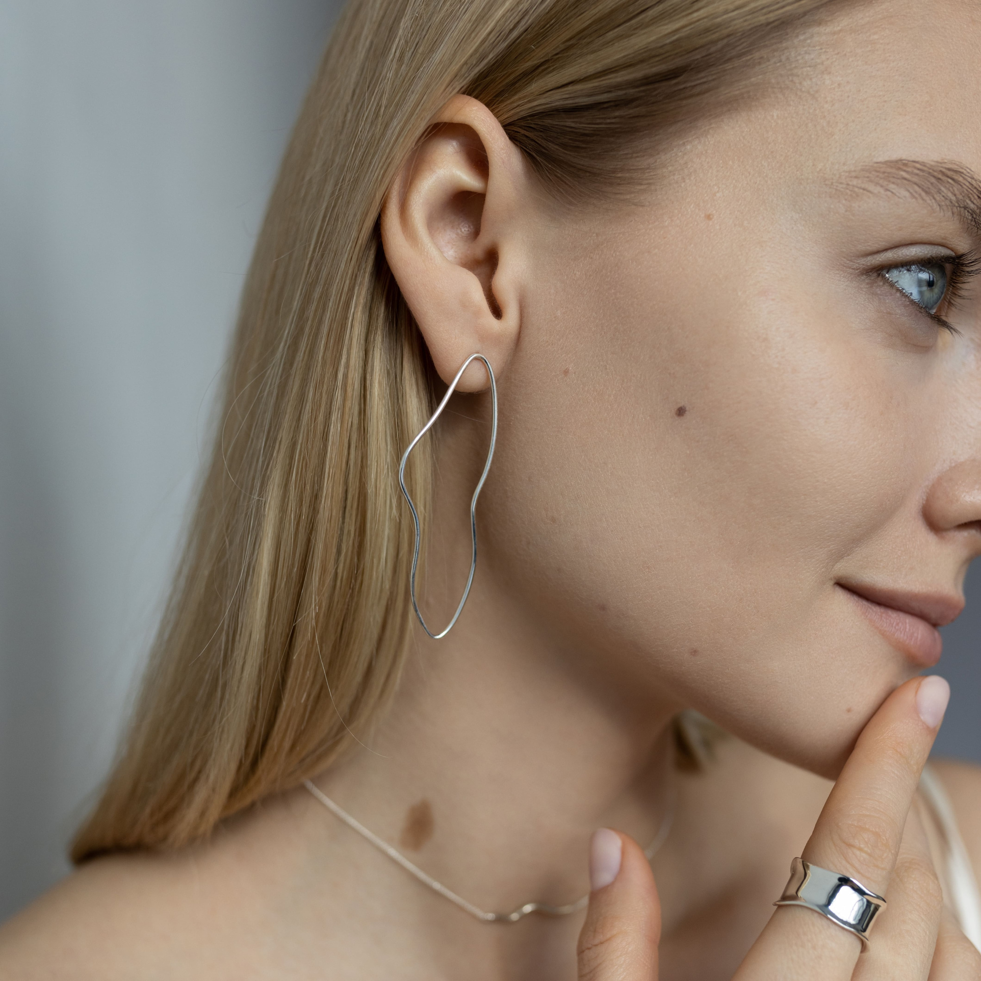 MS. MARBLE серьги Empathy closed серебро