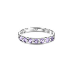 INFANTA Кольцо дорожка Principessa Traccia с аметистами в серебре