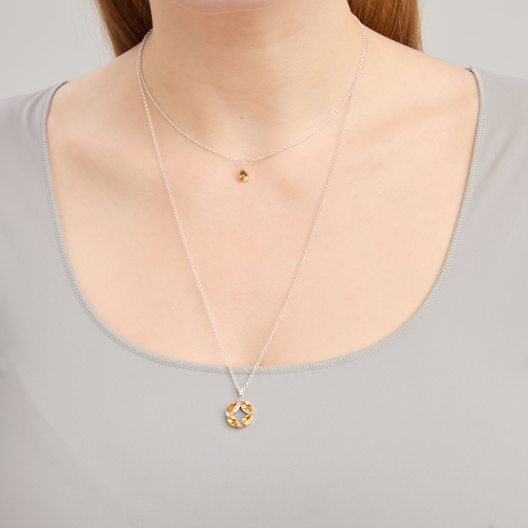 INFANTA Кулон Principessa Marchese Grande с цитринами в серебре