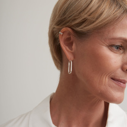 INFANTA Серьги овальные Base 8 на 24 серебро