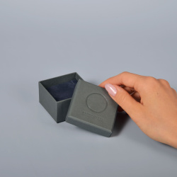 Подарочная коробка картон 62*62 серая