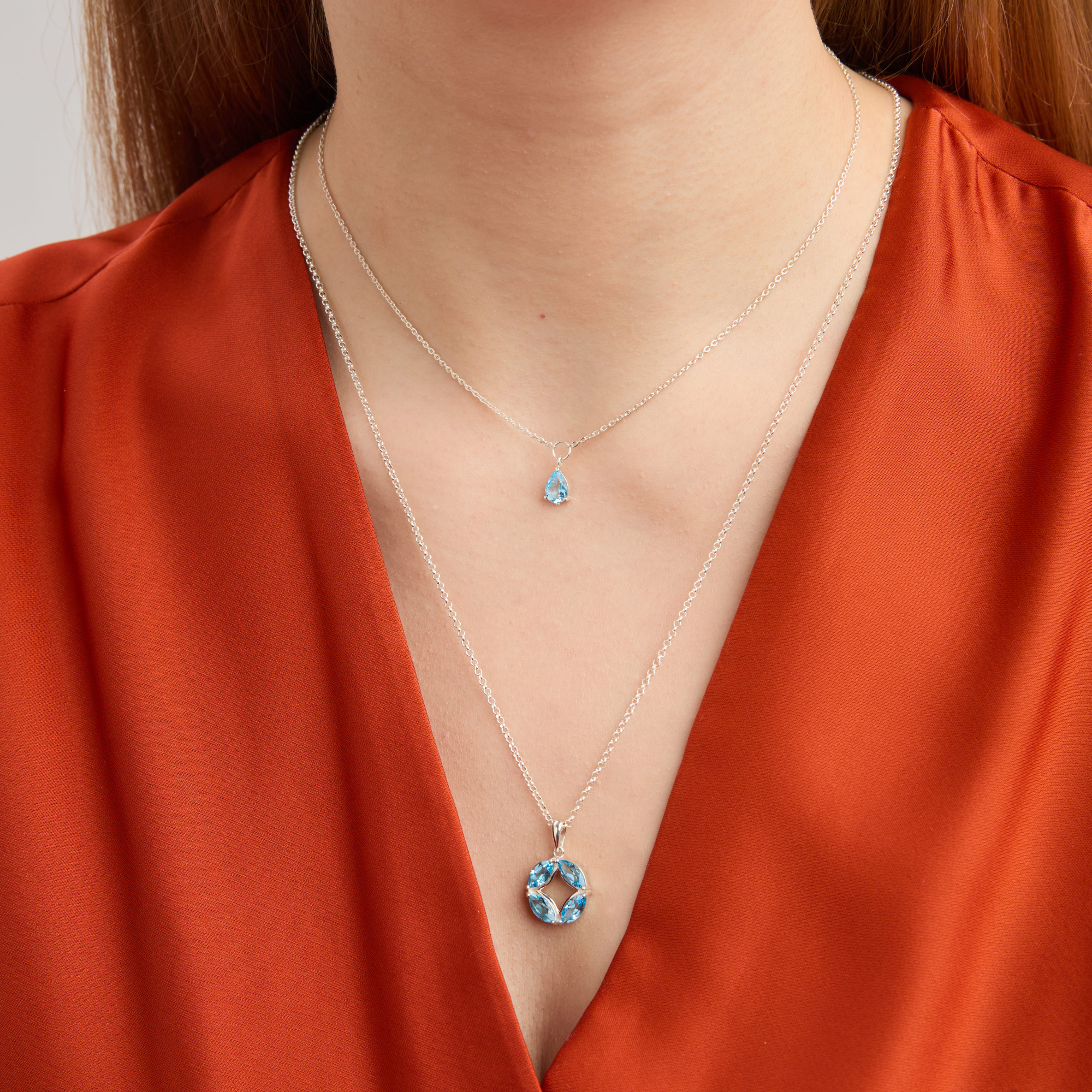 INFANTA Кулон Principessa Marchese Grande с топазами в серебре