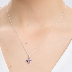 INFANTA Кулон Principessa Quadrifoglio с аметистами круг