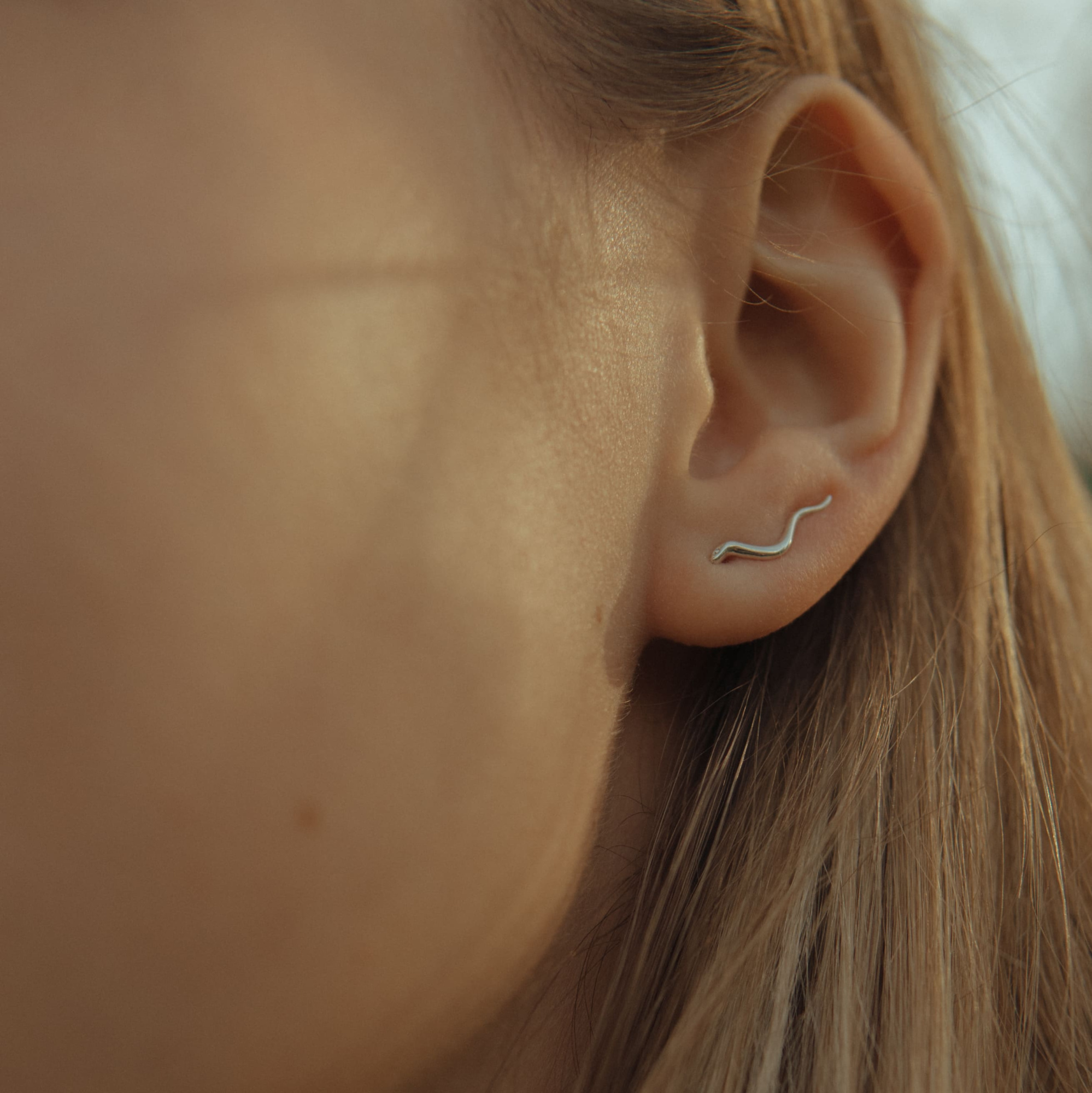 MS. MARBLE серьга-клаймбер Movement серебро правый