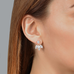 URBAN ISLAND комплект: пусет+джекет Fianit Three Leaves | Smoky