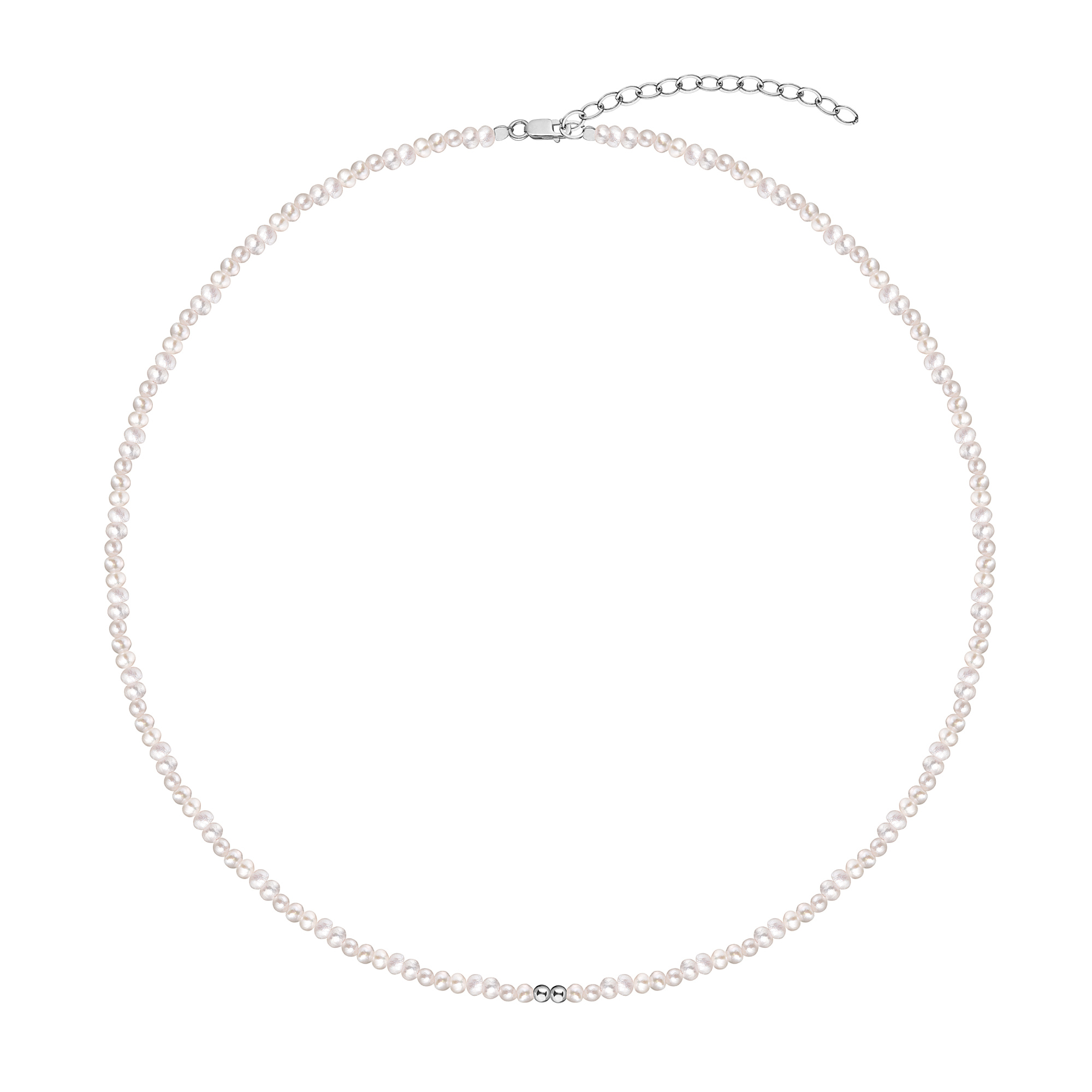 MS. MARBLE Чокер с жемчугом серебро