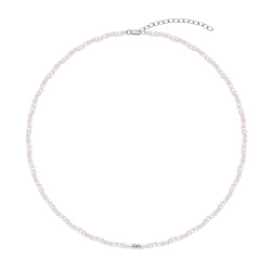 MS. MARBLE Чокер с жемчугом серебро